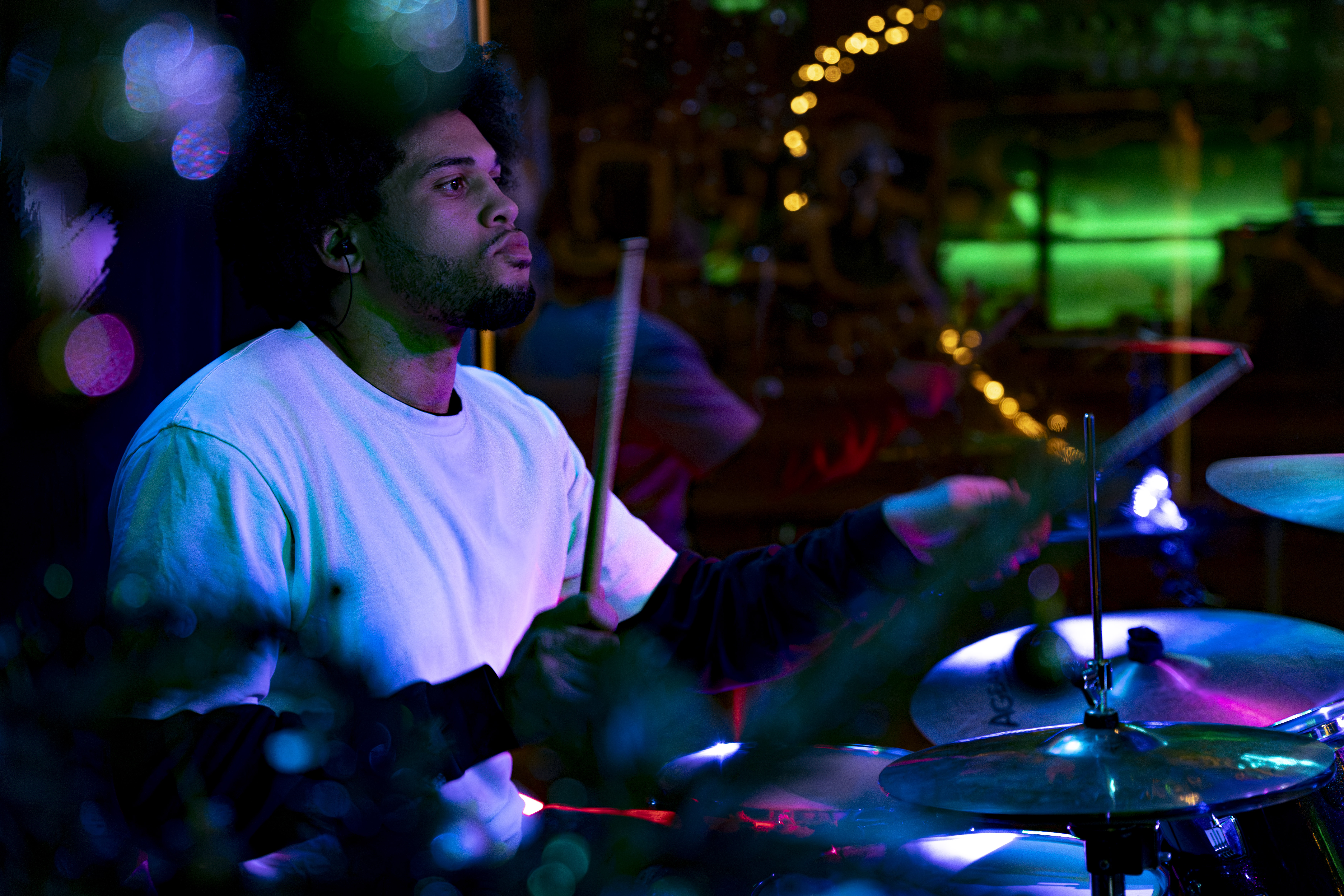 Photo du batteur pendant un concert